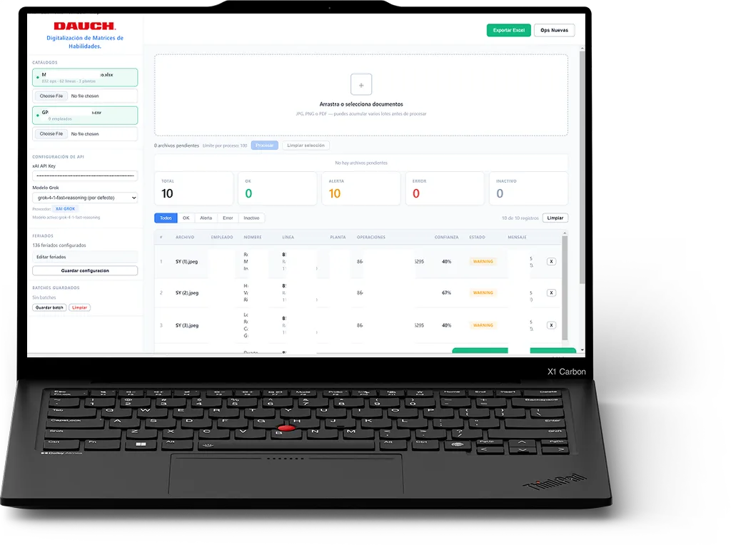 OCR con IA — Registros de Entrenamiento